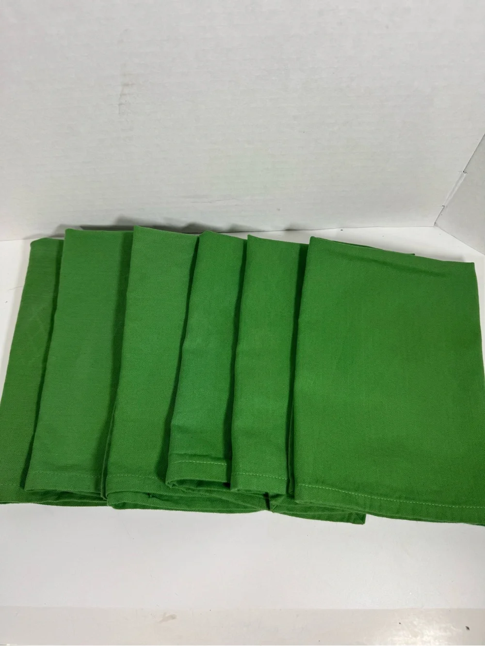 Green Cotton Napkin Set - Solid Kelly Green, set of 6, perfect for Holiday table